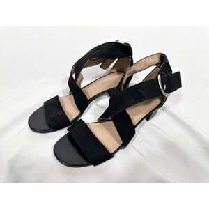 Naturalizer N5 Comfort Signature Black Heather Slide Sandal Heels Size 8
